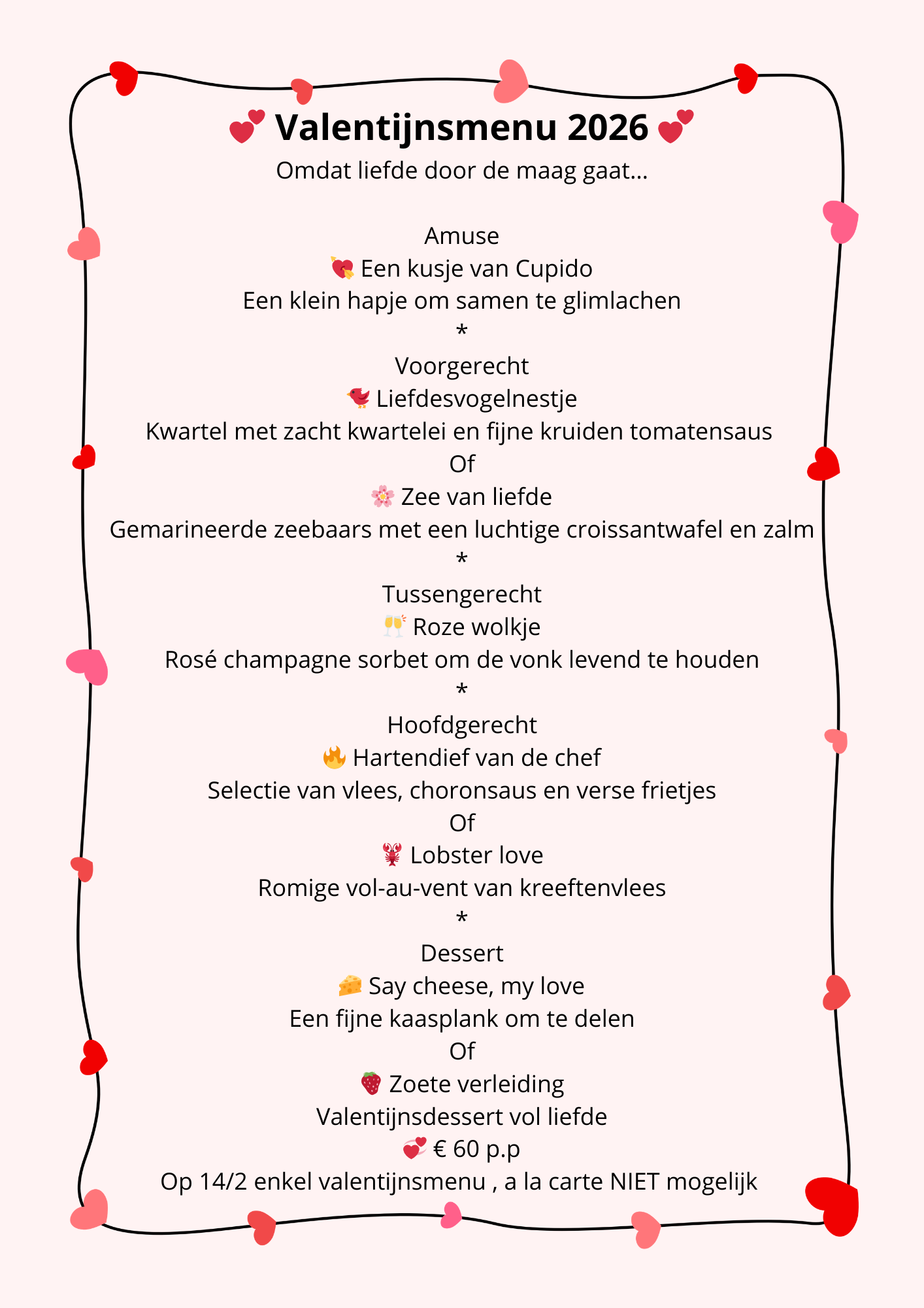 Valentijnmenu